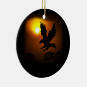 Schöne Flying Eagle Surreal Sky Silhouette Keramik Ornament (Rechts)