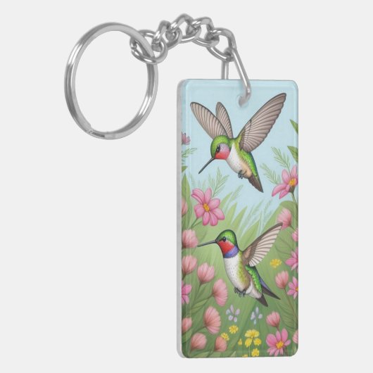 Schöne Flying Humminbirds Schlüsselanhänger (Vorderseite links)