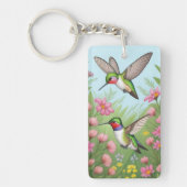 Schöne Flying Humminbirds Schlüsselanhänger (Vorderseite)