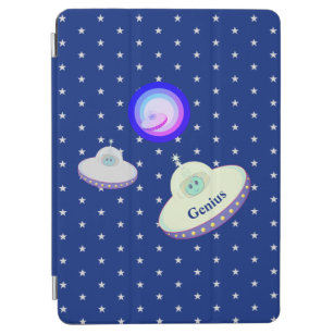 Schöne Flying Sauceros & Stars auf Blue iPad Smar iPad Air Hülle