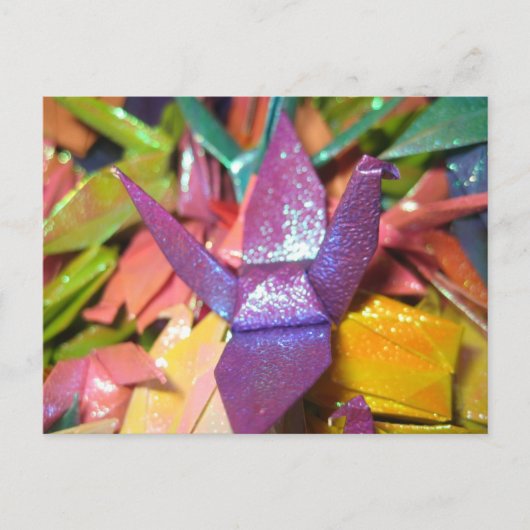 Schöne Foil Handmade Paper Birds Postkarte (Vorderseite)