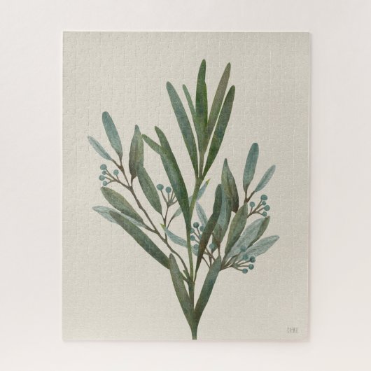 Schöne Foliage | Sage Green Pflanze Puzzle (Vertikal)