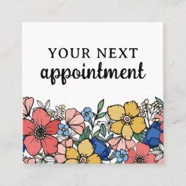 Schöne Folksky Gelbe blaue Koralle Blüte Terminkarte