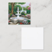 Schöne Fontäne Grafik Quadratische Visitenkarte (Vorne/Hinten)