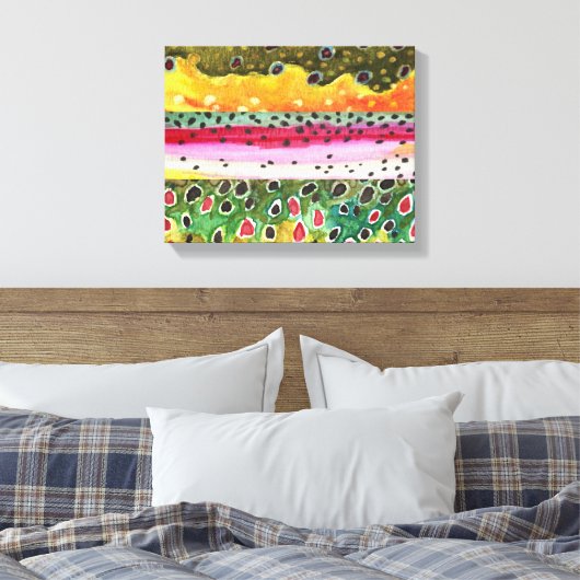 Schöne Forelle Kunst Leinwanddruck (Insitu (Schlafzimmer))