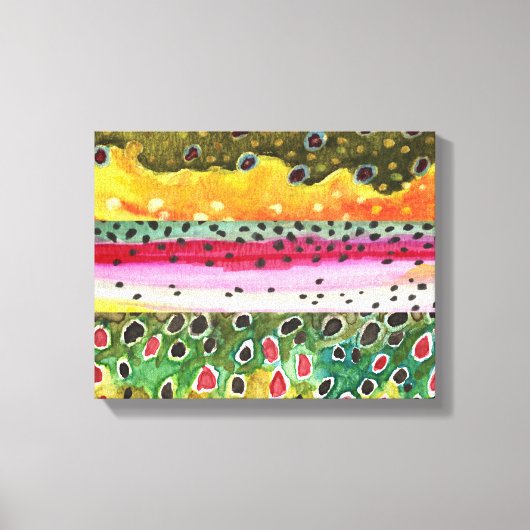 Schöne Forelle Kunst Leinwanddruck (Vorderseite)