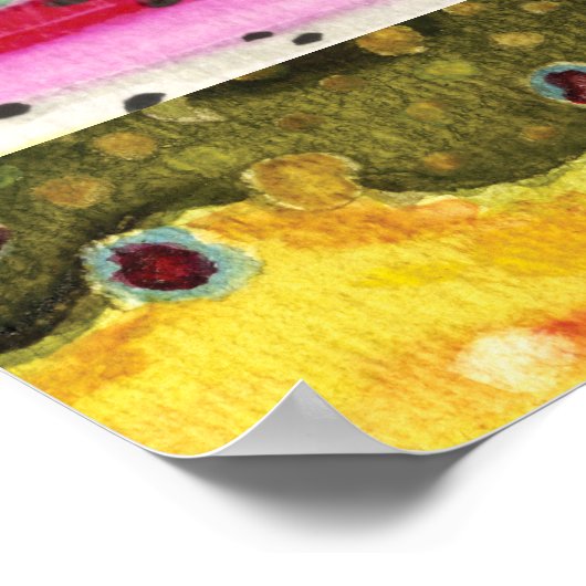 Schöne Forelle Kunst Poster (Ecke)