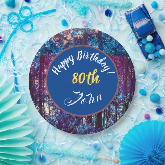 Schöne Forest Dream Paper Plate Pappteller (Party)