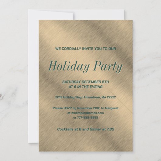 Schöne Forest Holiday Party Einladung (Rückseite)
