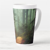 Schöne Forest Path Digitales Kunstwerk Milchtasse (Rechte Ecke)