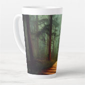 Schöne Forest Path Digitales Kunstwerk Milchtasse (Linke Ecke)
