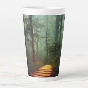 Schöne Forest Path Digitales Kunstwerk Milchtasse