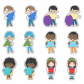 Schöne Formen bunt Aufkleber (Vorderseite)