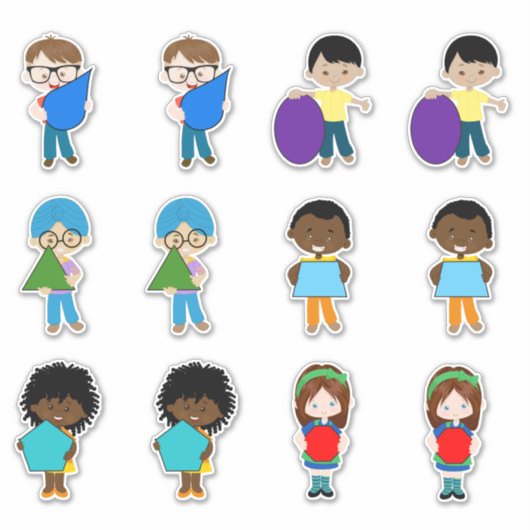 Schöne Formen bunt Aufkleber (Vorderseite)