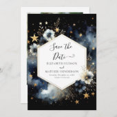 Schöne Foto Celestial Wedding Save The Date (Vorne/Hinten)