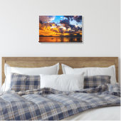 Schöne Fotografie Sonnenuntergang über der Ufer Leinwanddruck (Insitu (Schlafzimmer))