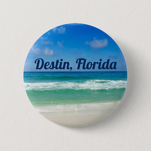 Schöne Fotografie über den Strand von Destin Beach Button (Vorderseite)