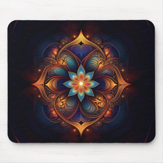 Schöne Fraktale Lilie Mousepad (Vorne)
