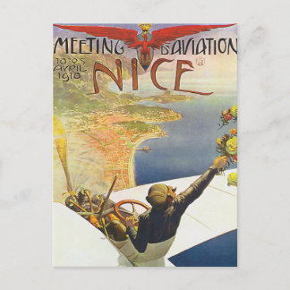 Schöne Frankreich Aviation Poster Kunst Postkarte