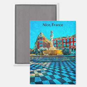 Schöne Frankreich-Ort Massena Ölmalerei Magnet