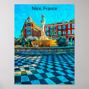 Schöne Frankreich-Ort Massena Ölmalerei Poster