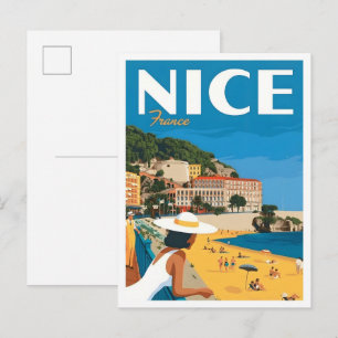 Schöne Frankreich Vintage Kunst Reise Postkarte