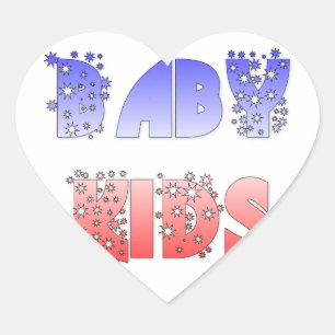 Schöne französische Baby Kids National Flag Farben Herz-Aufkleber