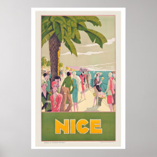 Schöne Französische Riviera Frankreich Vintage-Rei Poster
