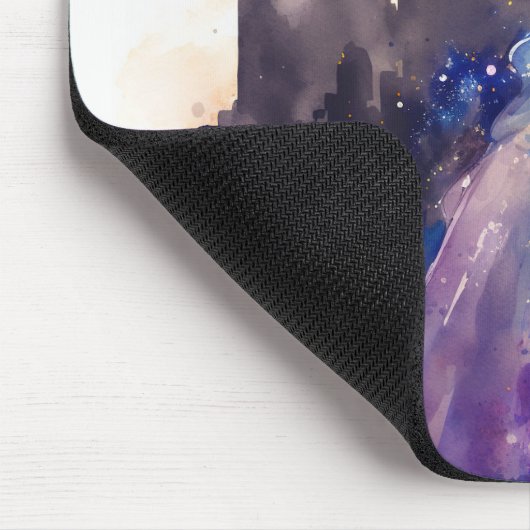 Schöne Frau | Abstrakte Stadtprinzessin Mousepad (Ecke)