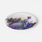 Schöne Frau | Abstrakte Stadtprinzessin Pappteller (Schrägansicht)