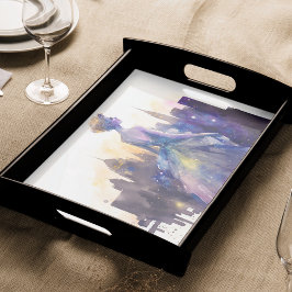 Schöne Frau | Abstrakte Stadtprinzessin Seidenpapier