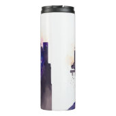 Schöne Frau | Abstrakte Stadtprinzessin Thermosbecher (Rückseite)