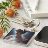 Schöne Frau AI Schlüsselanhänger für künstlerische (Vorderseite rechts)