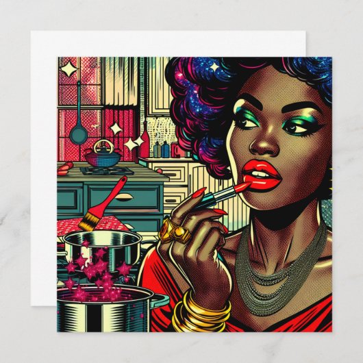 Schöne Frau am Lipstick (Vorne/Hinten)