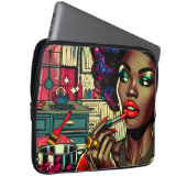 Schöne Frau am Lipstick Laptopschutzhülle (Vorne Rechts)
