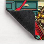 Schöne Frau am Lipstick Mousepad (Ecke)