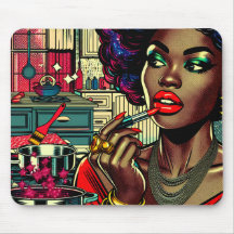 Schöne Frau am Lipstick