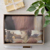 Schöne Frau am Springbrunnen Seidenpapier (Geschenk)