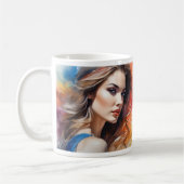 Schöne Frau Art Wasserpfeifen Kaffeetasse (Links)