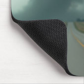 Schöne Frau auf Motorrad \ Tornado Mousepad (Ecke)