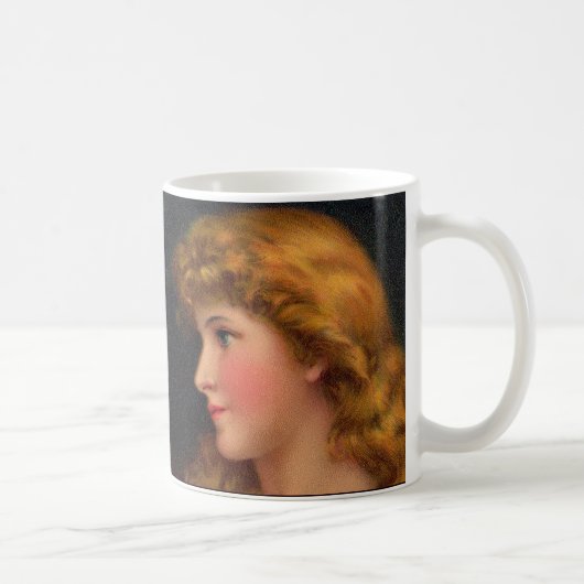 schöne Frau aus dem 19. Jahrhundert Kaffeetasse (Rechts)