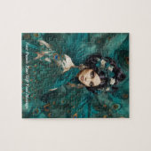 Schöne Frau Boho Pfauenkleid Puzzle (Horizontal)