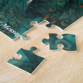 Schöne Frau Boho Pfauenkleid Puzzle (Seite)