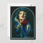 schöne Frau der 20er Jahre Postkarte (Vorne/Hinten)