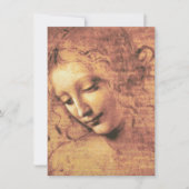 Schöne Frau durch Leonardo da Vinci Einladung (Vorderseite)