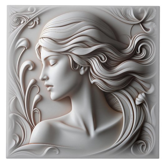 Schöne Frau Fliese (Vorderseite)