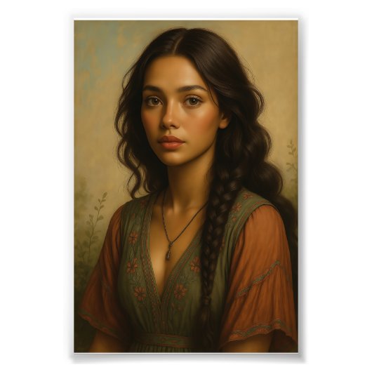 Schöne Frau Fotodruck (Vorne)