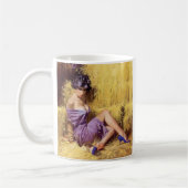 Schöne Frau halten sichernd Kaffeetasse (Links)