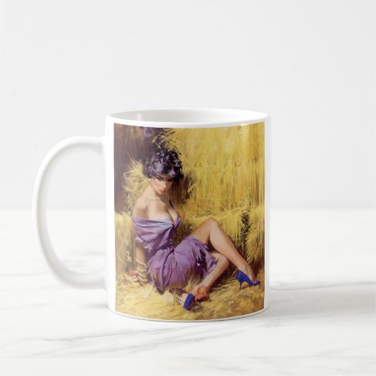 Schöne Frau halten sichernd Kaffeetasse (Links)