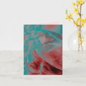 Schöne Frau & Herz blau rosa Rot Valentine Karte (Gelbe Blume)